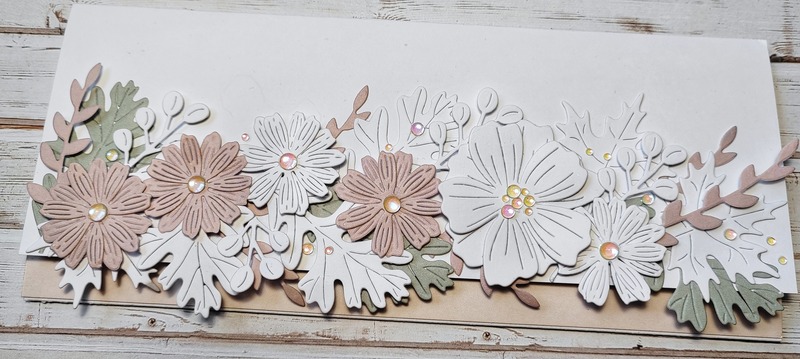 Dárková obálka - Květinová - pastelové barvy (magnetické otvírání) - 1 ks