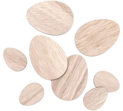 Dřevěné ozdoby - vajíčka  - sada 8 ks