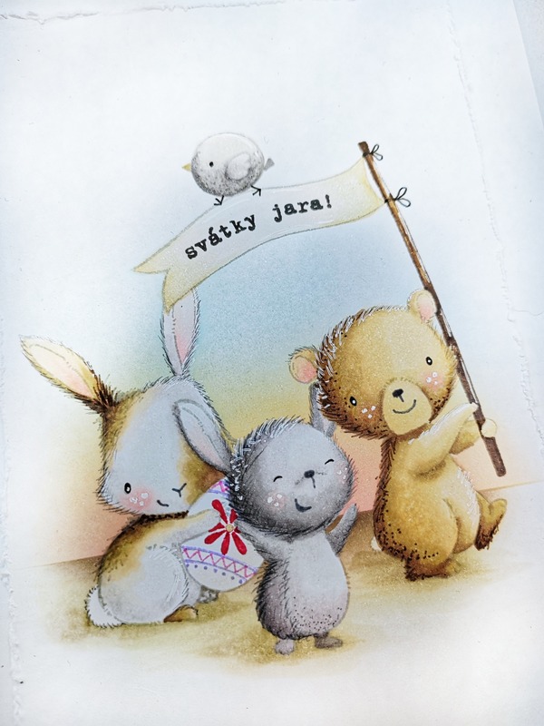 Přání ruční výroba - Velikonoce - zvířátka