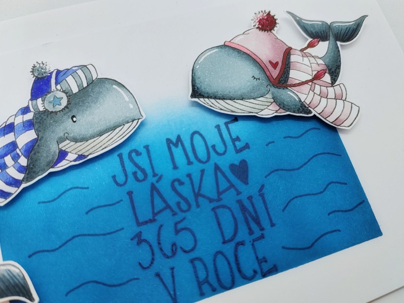 Přání ruční výroba - Jsi moje láska - 1 ks