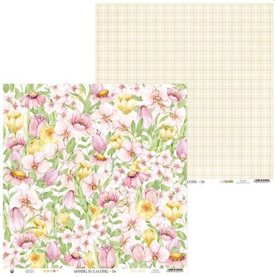 Potištěný papír 12x12" P13 The spring is calling 06 - 1 list