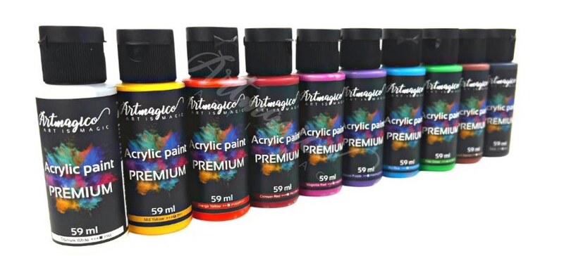 Akrylové barvy Artmagico 59 ml - sada 10 ks