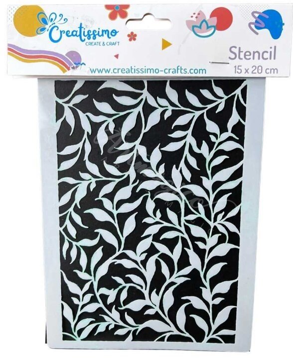 Plastová šablona Artmagico - větvičky s lístky - 1 ks