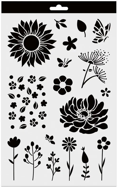 Plastová šablona XL Aladine - květiny - 1 ks