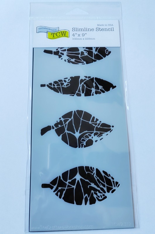 Plastová šablona TCW - lístky - 1 ks