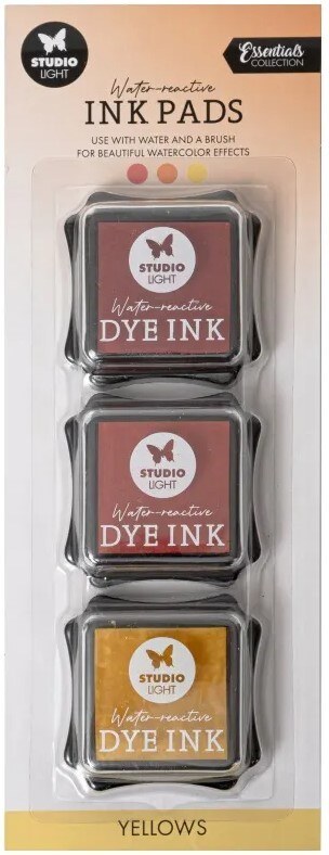 Inkousty reagující na vodu Studio Light - žluté - sada 3 ks