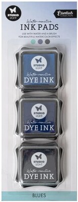 Inkousty reagující na vodu Studio Light - modré - sada 3 ks
