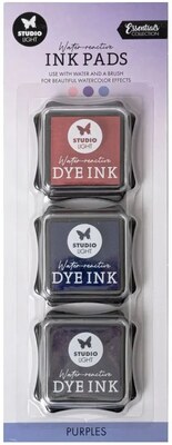 Inkousty reagující na vodu Studio Light - fialové - sada 3 ks