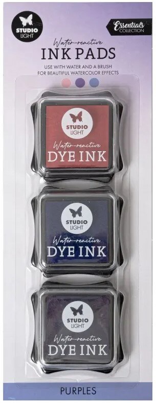 Inkousty reagující na vodu Studio Light - fialové - sada 3 ks
