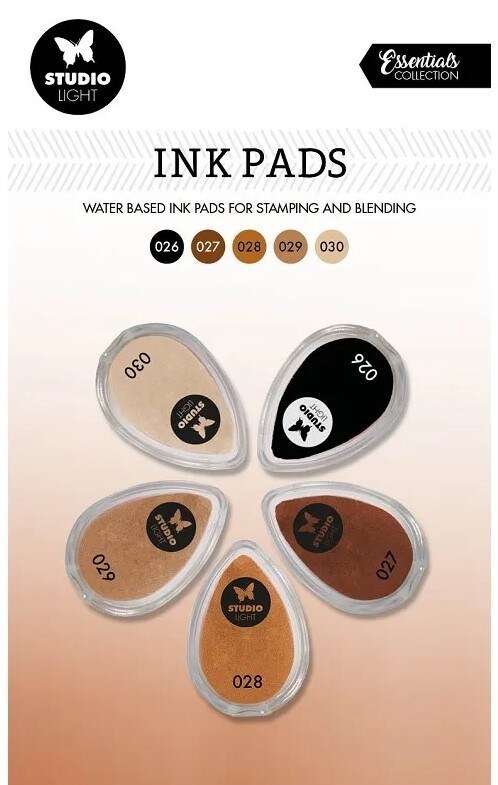 DYE inkousty Studio Light - hnědé - sada 5 ks