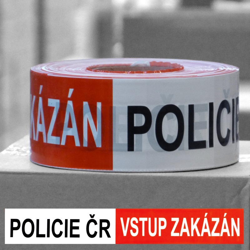Vytyčovací páska POLICIE ČR - 75 mm x 500 m
