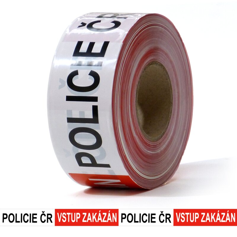 Vytyčovací páska POLICIE ČR - 75 mm x 500 m