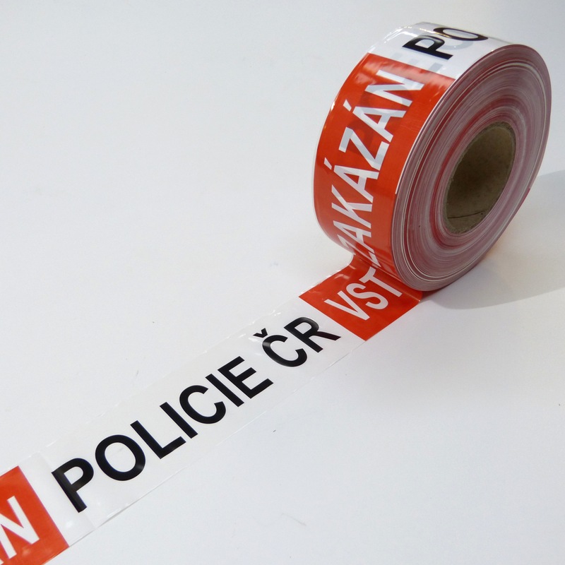 Vytyčovací páska POLICIE ČR - 75 mm x 500 m