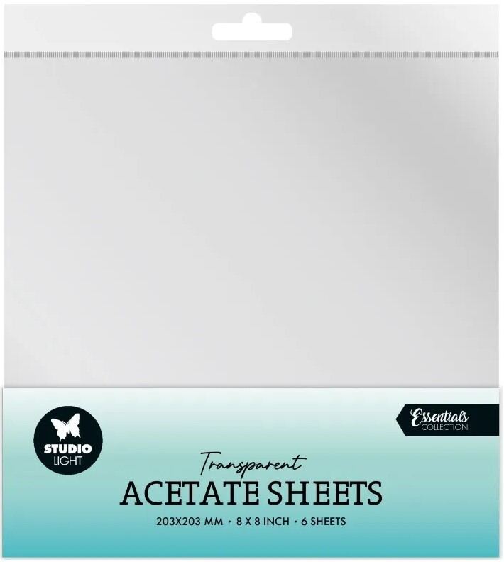 Acetátové folie Studio Light 20x20 cm - sada 6 ks