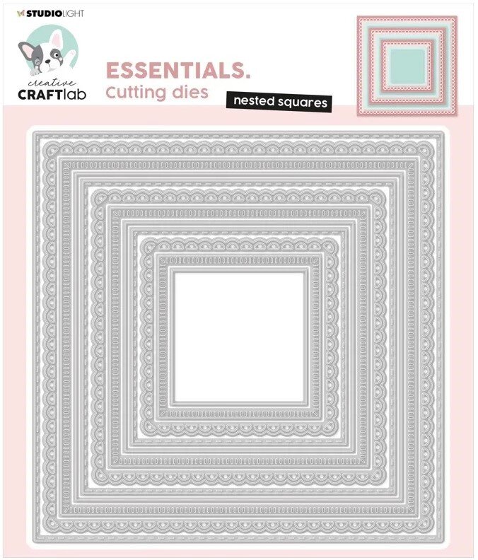 Vyřezávací šablony Studio Light - čtverce a čtverce s lemy