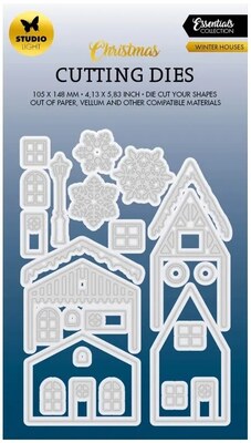 Vyřezávací šablony Studio Light - domky - sada 24 ks