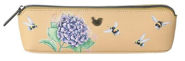 Penálek z veganské kůže Wrendale Designs - hortenzie a čmelák - 1 ks