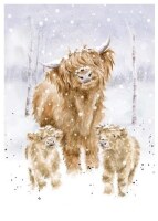 Luxusní zápisník A6 Wrendale Designs - kraví rodina - 1 ks