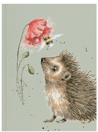 Luxusní zápisník A6 Wrendale Designs - ježek a čmelák - 1 ks