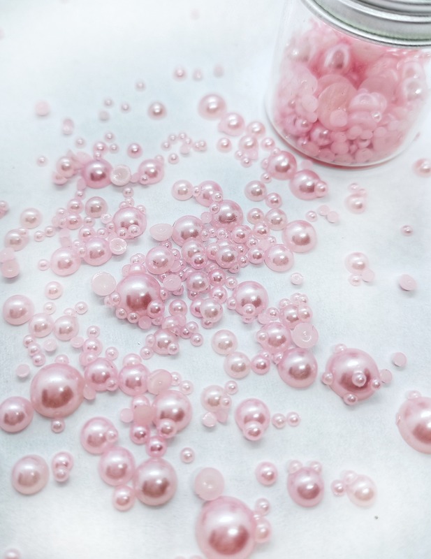 Perličky 2-5 mm - světle růžové