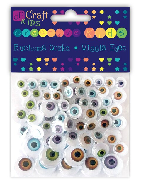 Pohyblivé oči barevné samolepicí - sada 72 ks