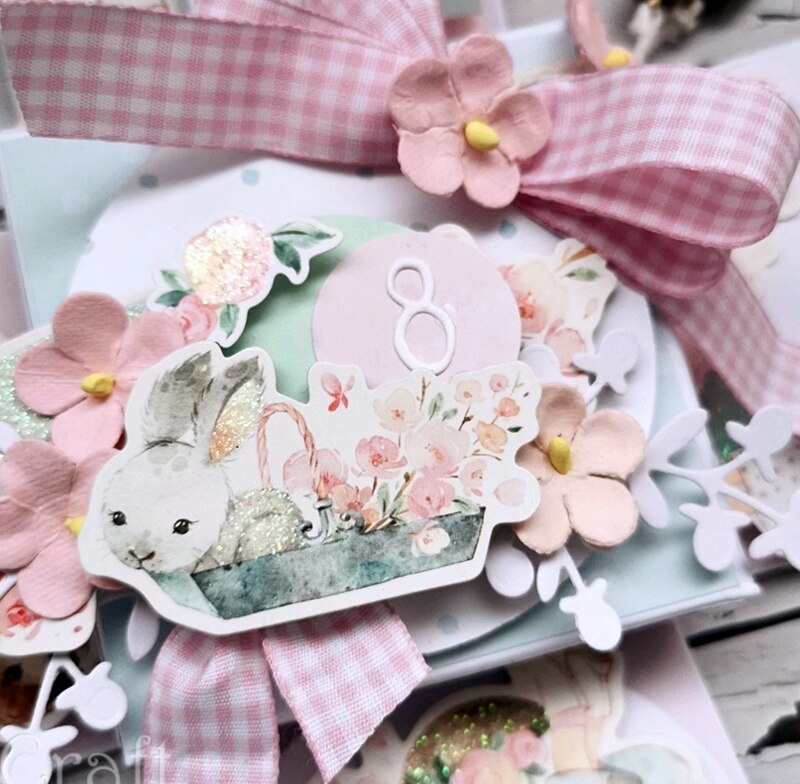 Papírová kvítka dpCraft - růžová - sada 60 ks