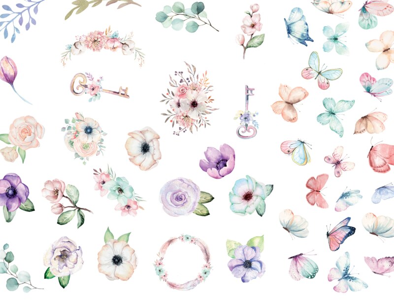 Papírové výseky dpCraft - Boho - sada 50 ks