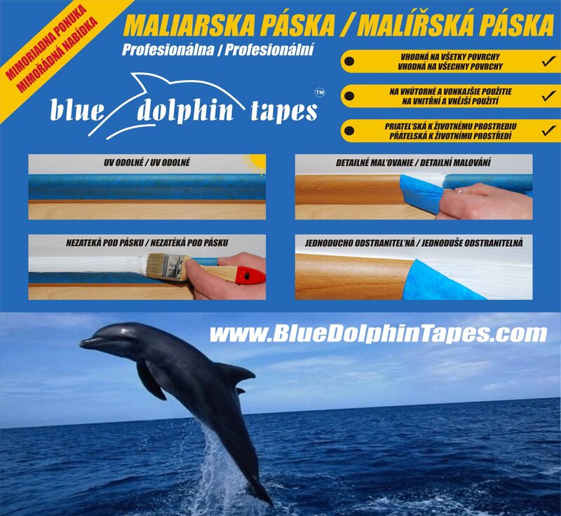 Malířská maskovací páska Blue Dolphin UV Profi