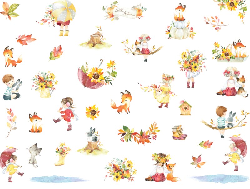 Papírové výseky dpCraft - Podzim - sada 50 ks