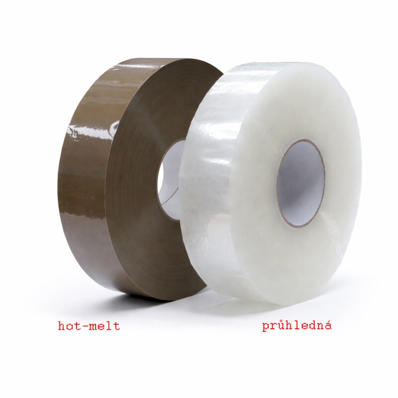 Strojní balicí páska PP-808 akrylát - 50 mm x 990 m - průhledná