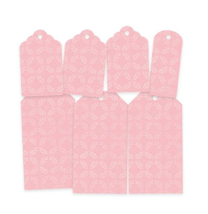 Dekorativní visačky P13 - Birdhouse - sada 7 ks