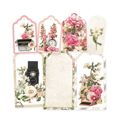 Dekorativní visačky P13 - Dear Love - sada 7 ks