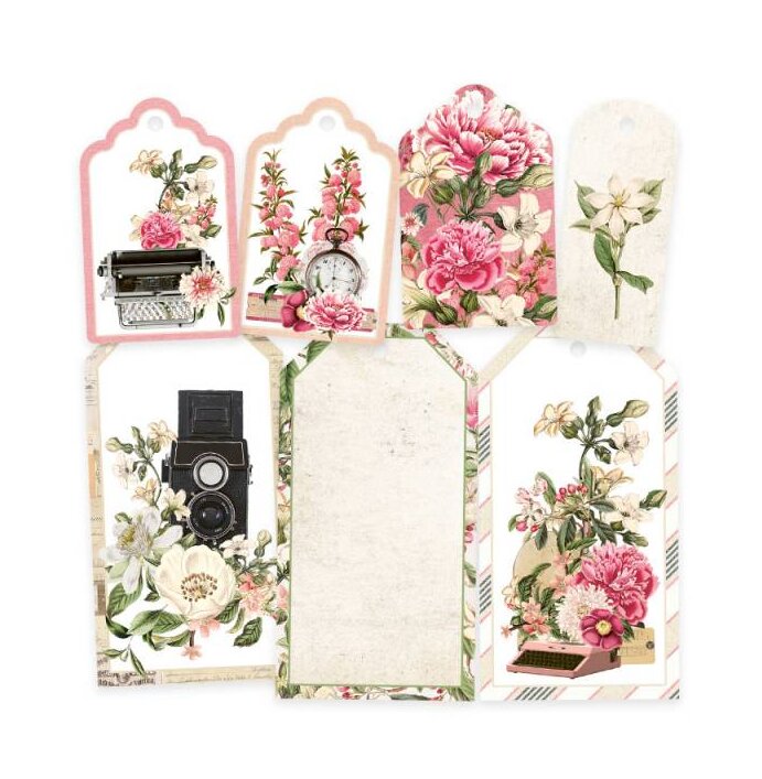 Dekorativní visačky P13 - Dear Love - sada 7 ks