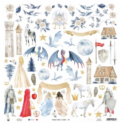 Potištěný papír 12x12" P13 Once upon a Time 07 - 1 list