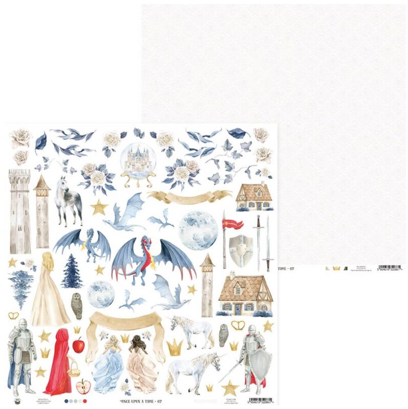 Potištěný papír 12x12" P13 Once upon a Time 07 - 1 list