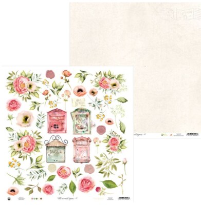 Potištěný papír 12x12" P13 Till We meet again 07 - 1 list