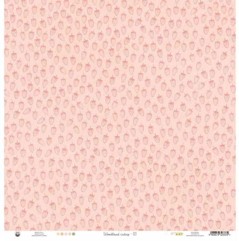 Potištěný papír 12x12" P13 Woodland Cuties 03 - 1 list