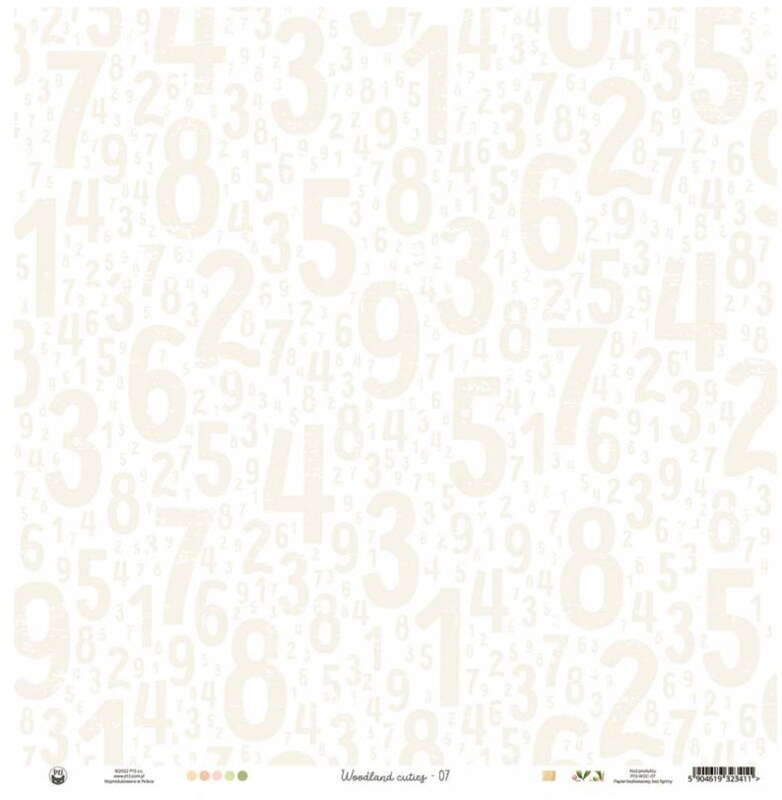 Potištěný papír 12x12" P13 Woodland Cuties 07 - 1 list