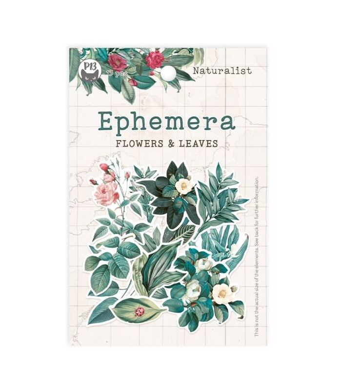 Papírové výseky P13 - Naturalist květy a listy - sada 13 ks