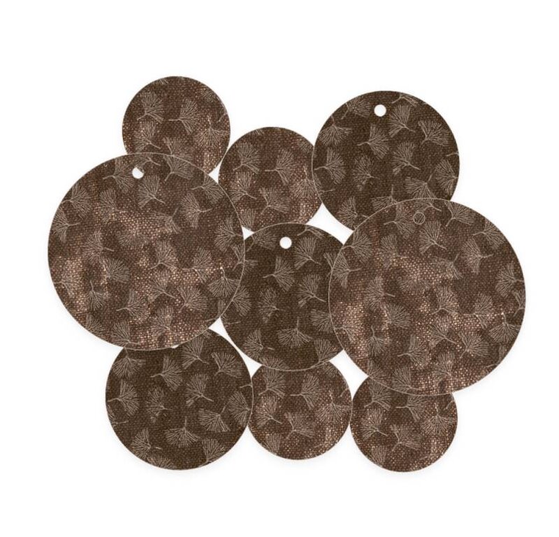 Dekorativní visačky kulaté P13 - Naturalist - sada 9 ks