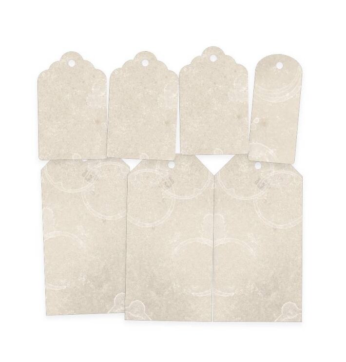 Dekorativní visačky P13 - Naturalist 01 - sada 7 ks