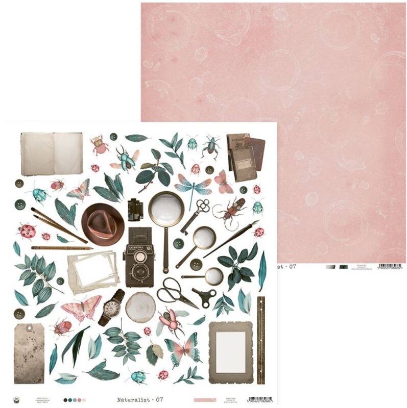 Scrapbookové oboustranně potištěné papíry P13 12x12" Naturalist - sada 12 listů
