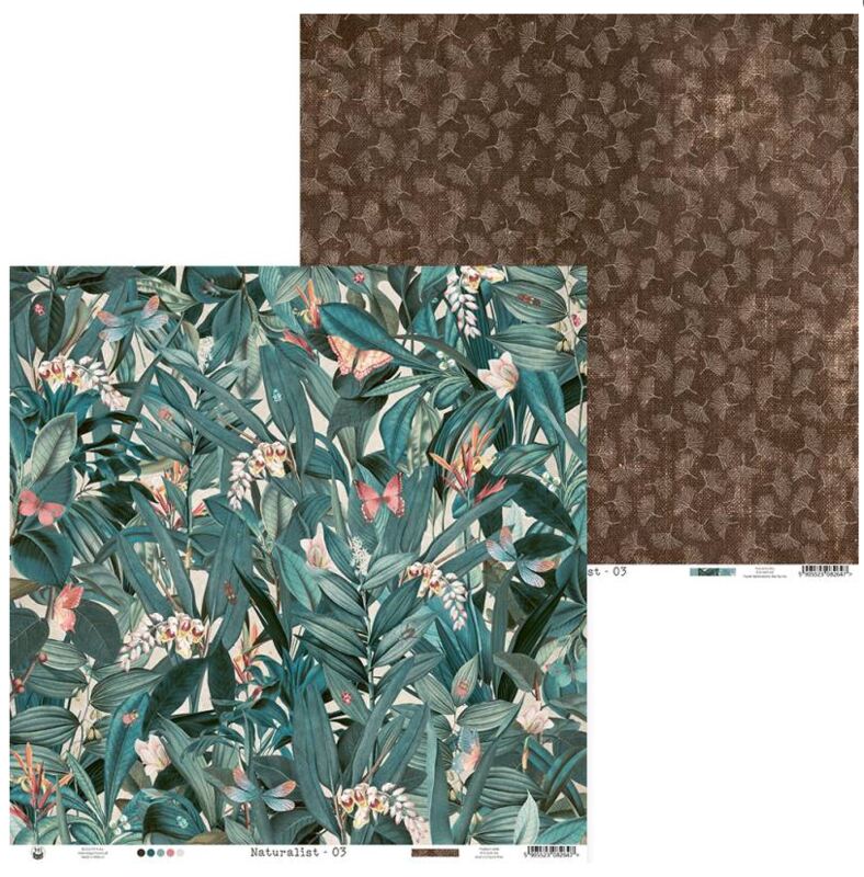 Scrapbookové oboustranně potištěné papíry P13 12x12" Naturalist - sada 12 listů