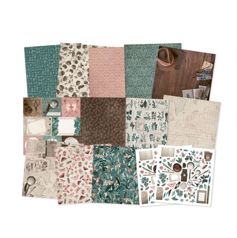 Scrapbookové oboustranně potištěné papíry P13 12x12" Naturalist - sada 12 listů