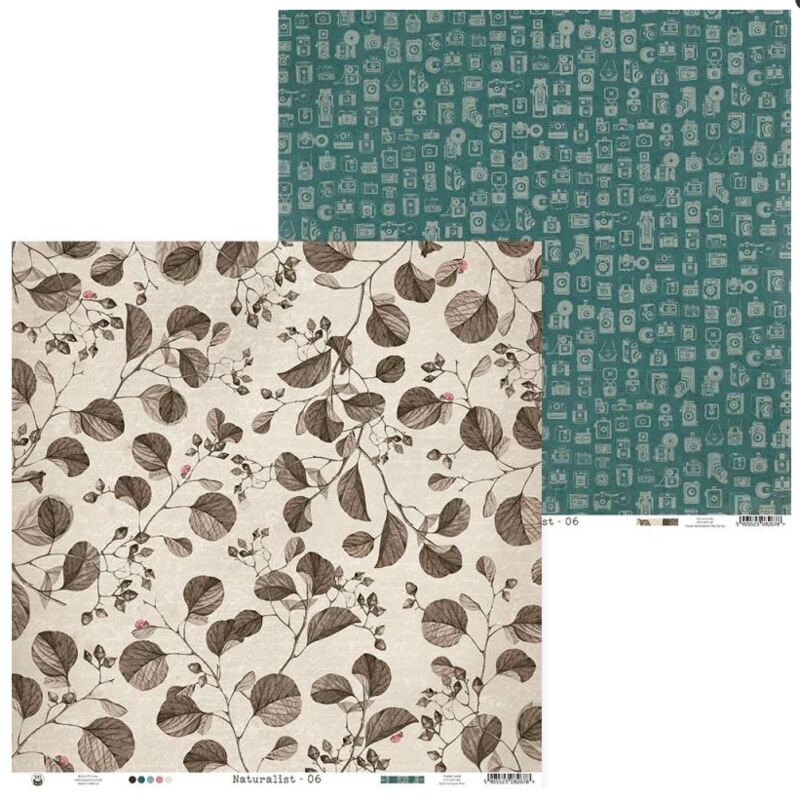 Scrapbookové oboustranně potištěné papíry P13 12x12" Naturalist - sada 12 listů