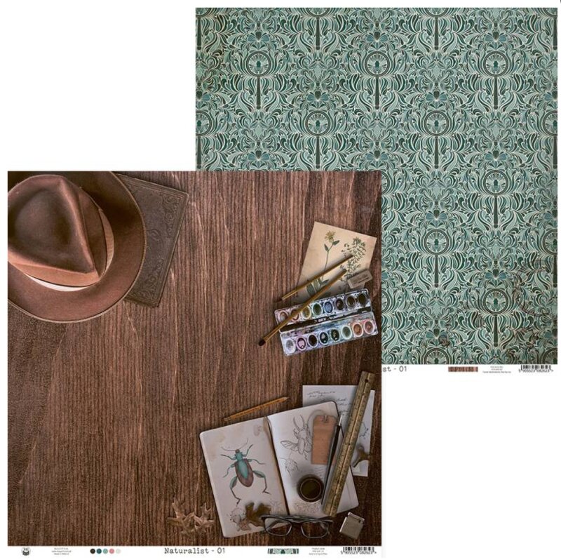 Scrapbookové oboustranně potištěné papíry P13 12x12" Naturalist - sada 12 listů