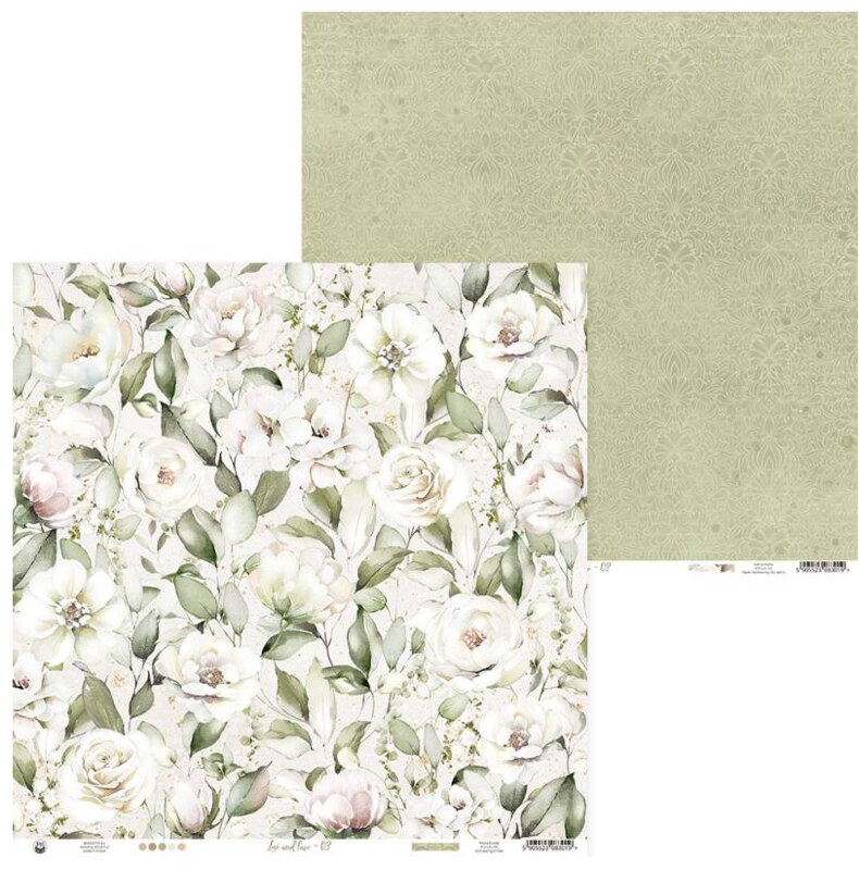 Scrapbookové oboustranně potištěné papíry P13 12x12" Love and Lace - sada 12 listů