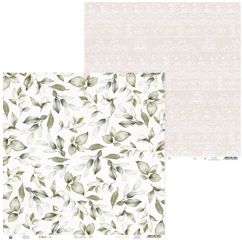 Scrapbookové oboustranně potištěné papíry P13 12x12" Love and Lace - sada 12 listů
