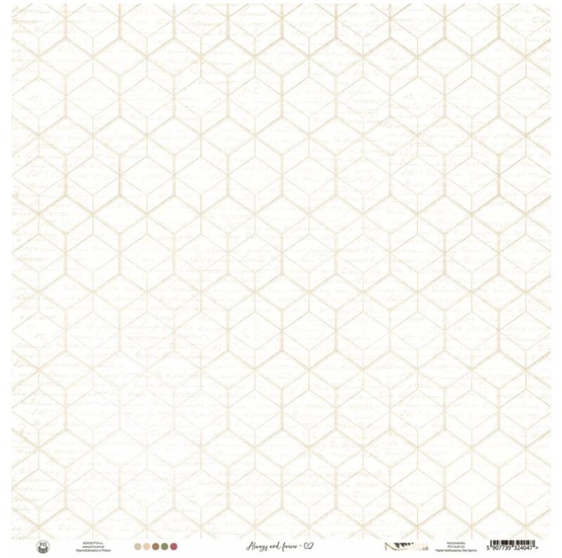 Sada scrapbookových oboustranně potištěných papírů P13 12x12" Always and Forever - sada 12 listů