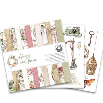 Sada scrapbookových oboustranně potištěných papírů P13 12x12" Always and Forever - sada 12 listů